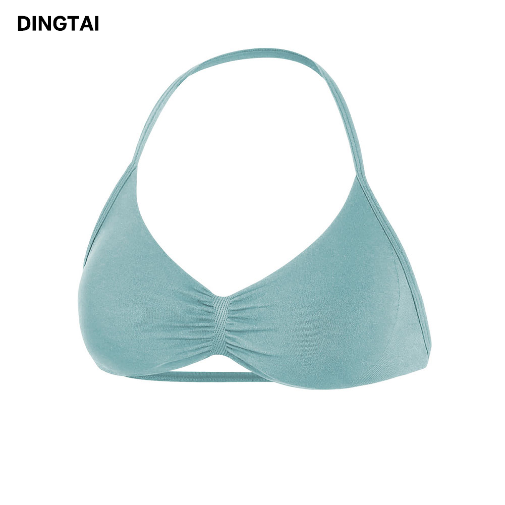 Guangzhou Dingtai High Quality Activewear Fitness Sports Gym Bra for Women Four-Way Stretch Seamless Sports Fitness Top