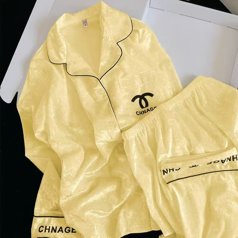 ODM Women's Pajamas, New Style, Long-sleeved, Golden Velvet, High-end, Autumn and Winter Home Wear Set