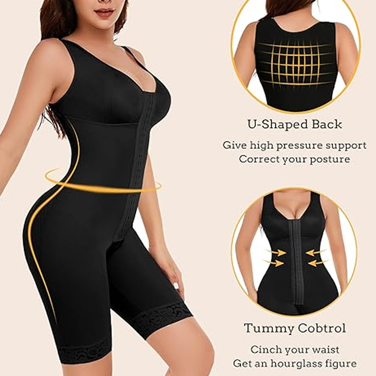 Wholesale Women Full Body Shaper Tummy Control Bodysuit Waist Trainer Compression Slimming Suit Butt Lifter Shapewear