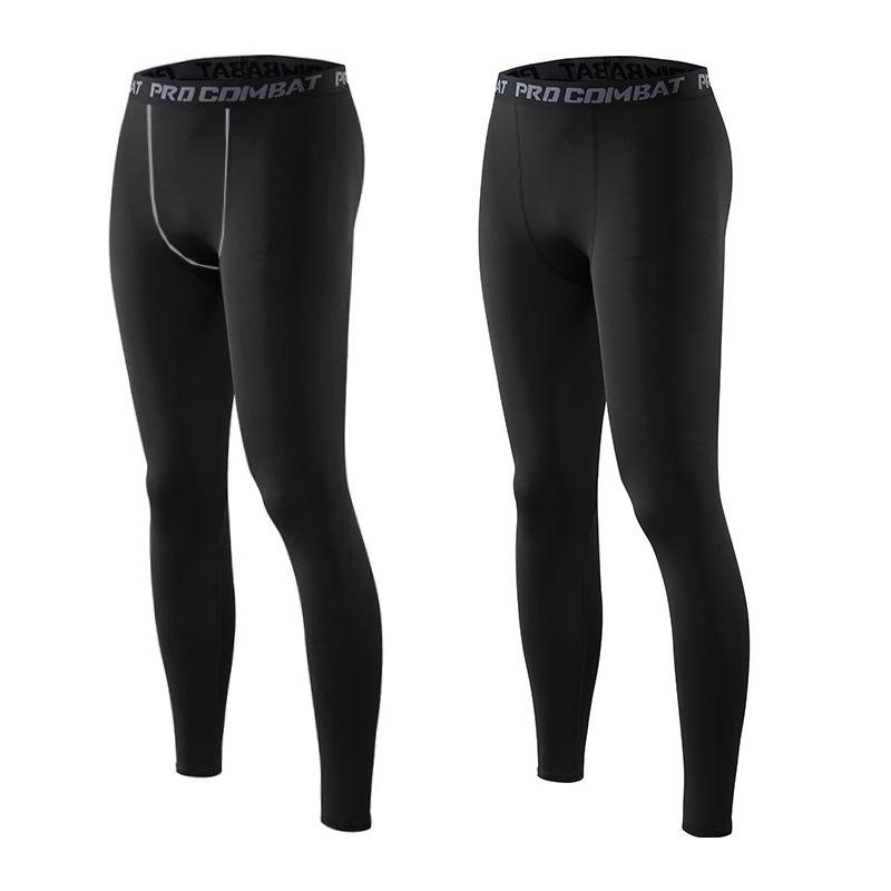 Men's Compression Pants Pockets Cool Dry Sports Leggings Running Tights Men's Compression Pants for Running