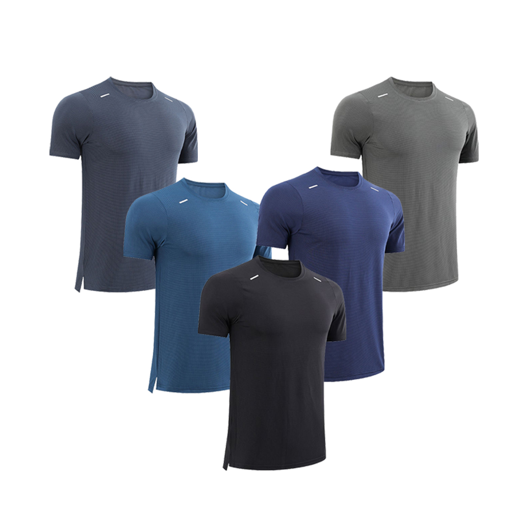 Custom Training Wear Men Running Polyester T Shirt Quick Dry Sweat Athletic Compression Gym Shirt Men Workout Sport T-shirt