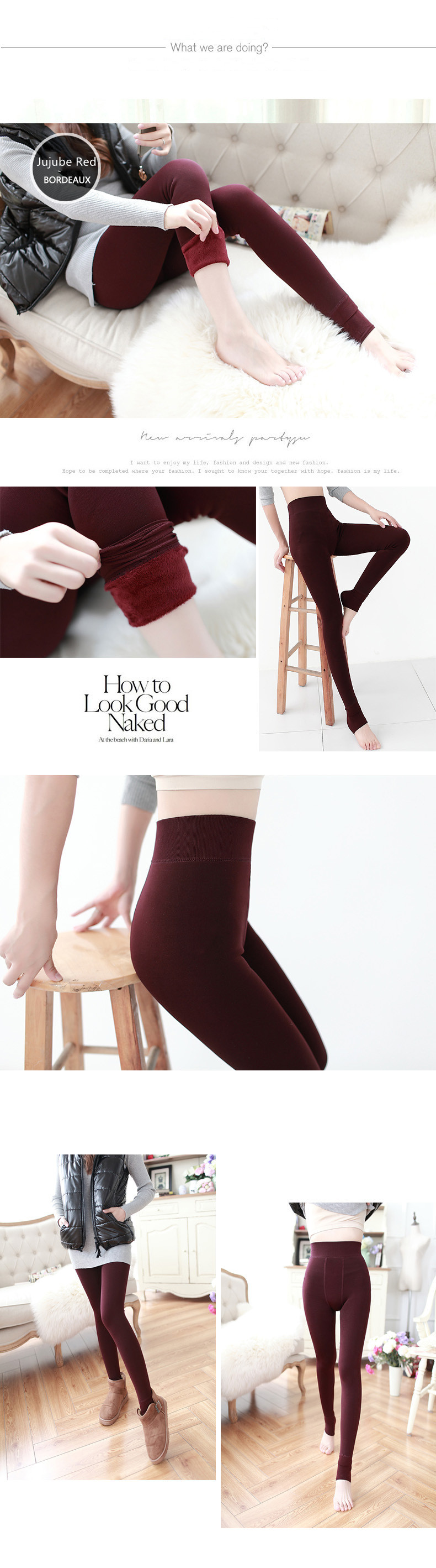 Thick Warm Leggings Detail 1