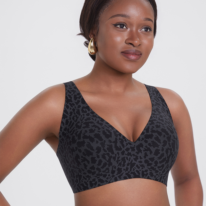 Jelly Wireless Bras for Women No Underwire Deep V Push up Seamless Bras Comfortable Tshirt Bralettes Everyday Bras