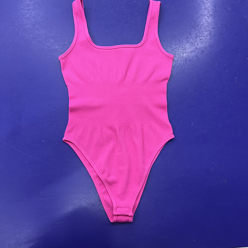Factory Wholesale Spot Women's Yoga Rompers Ribbed One Piece Tummy Control Bodysuits