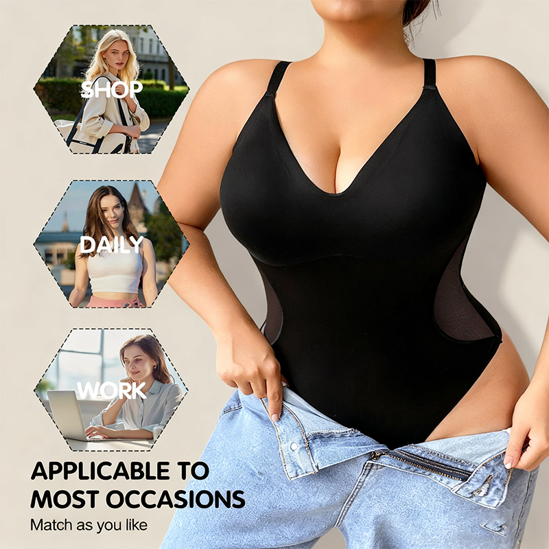 Wholesale Private Label Slimming Jersey Bodysuit Shapewear Women High Elastic Seamless Tummy Control Full Body Shaper Sports Dai
