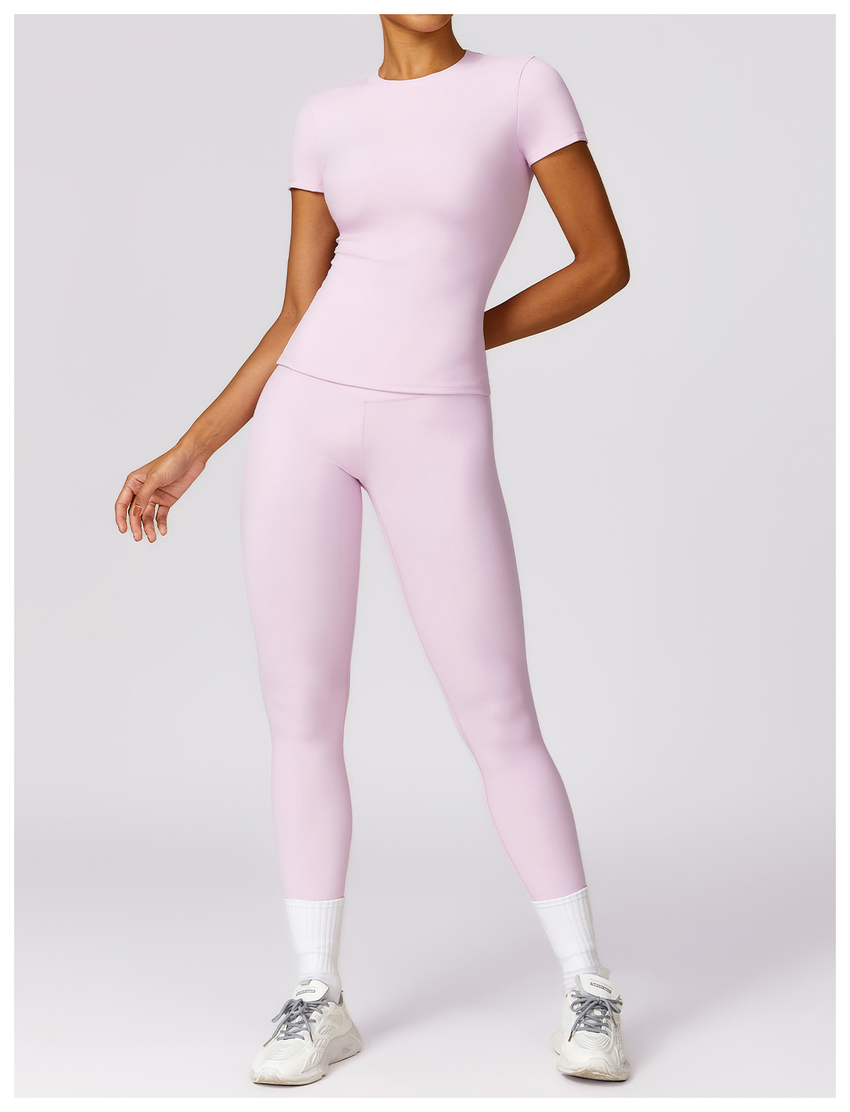 Dropshipping Agent Shopify Yoga Apparel Customized Training Gym Clothes Running Tops Women's Sports Gym Basic T-shirt for Women