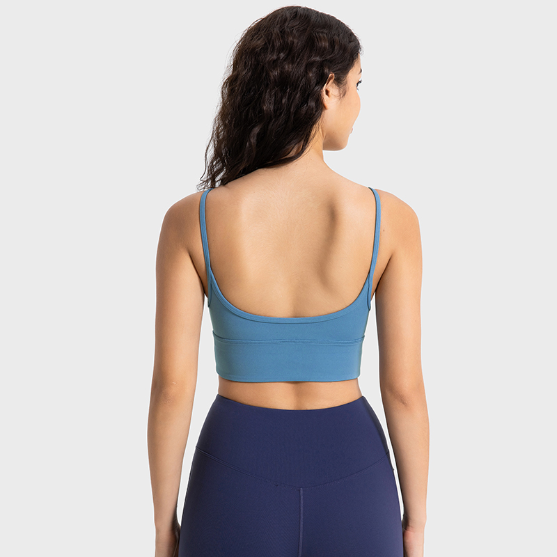 Sports Bra Comfortable Nude Feel Moisture Wicking Sexy Sling Beauty Back for Active Sports Yoga Wear Daw053