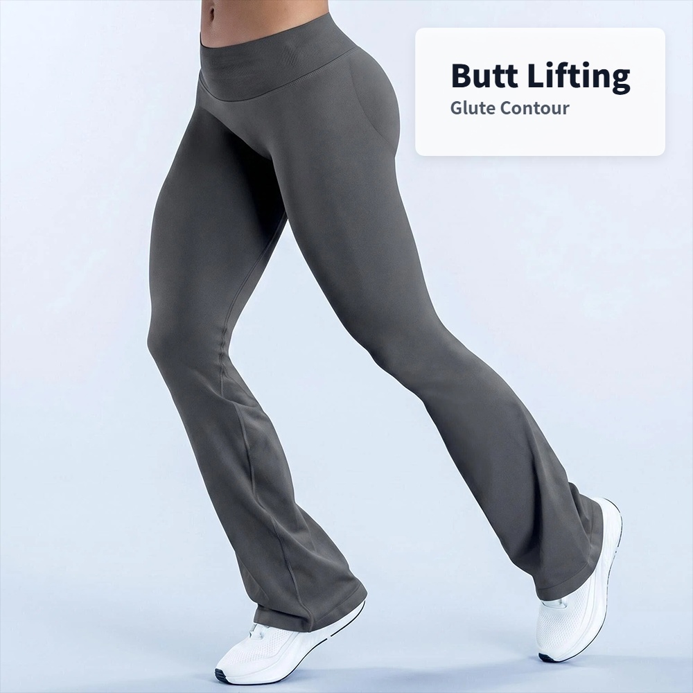 CIYING Wholesale Seamless Tummy Control Workout Gym Flare Leggings Invisible Scrunch Butt Lift Flare Yoga Pants For Women