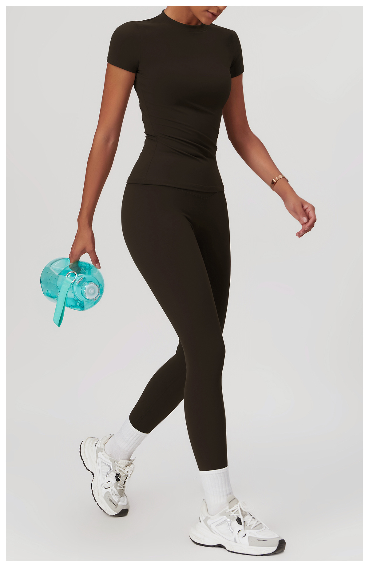 Dropshipping Agent Shopify Yoga Apparel Customized Training Gym Clothes Running Tops Women's Sports Gym Basic T-shirt for Women