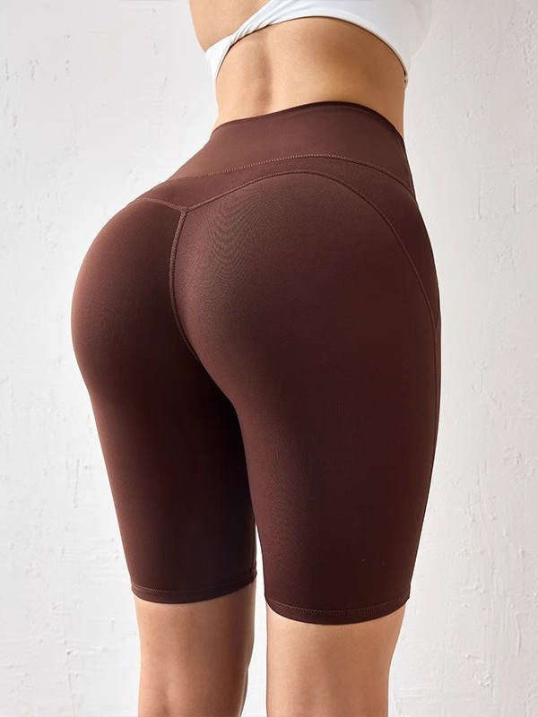 Women's High-Waisted Biker Shorts for Yoga Fitness &amp; Cycling Wholesale Butt Lifter Pants with Underwear