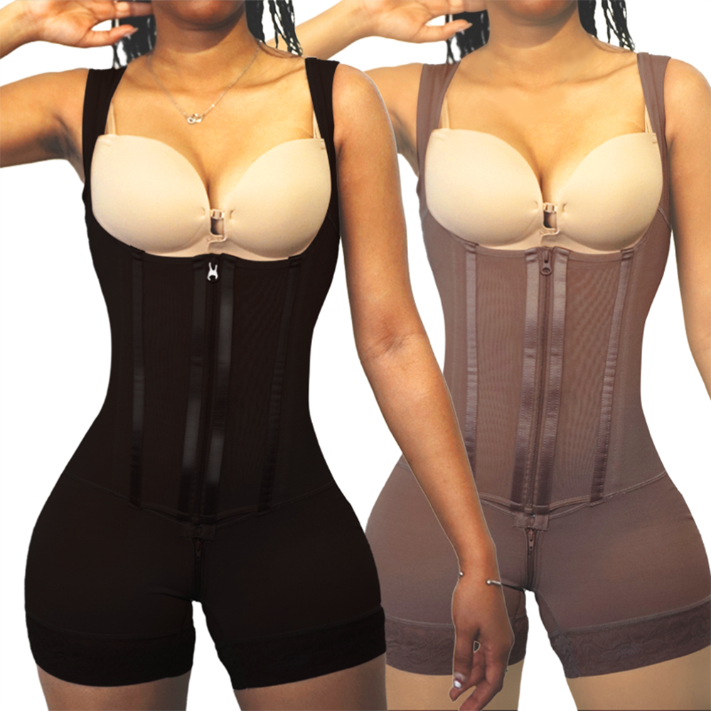 Wholesale Fajas Colombianas Shapewear Bodysuit Tummy Control with 11 Steel Bones Custom Logo OEM ODM Factory Bulk