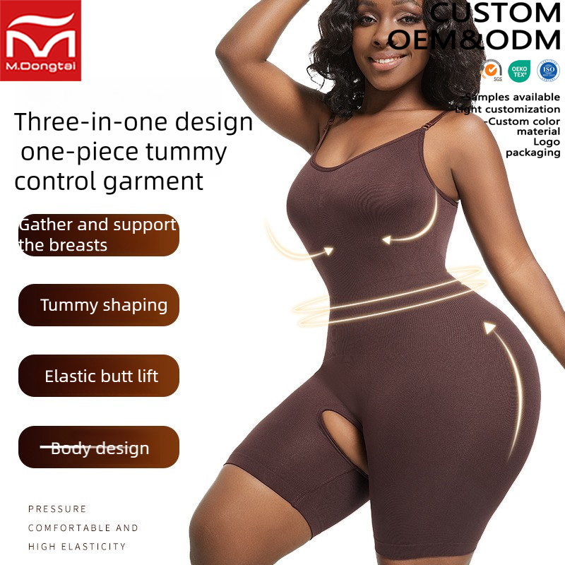 Customized Body-Shaping Open-Crotch Bodysuit Hip-Lifting Tight-Fitting Full-Body Sculpting Powerful Tummy Control Shapewear