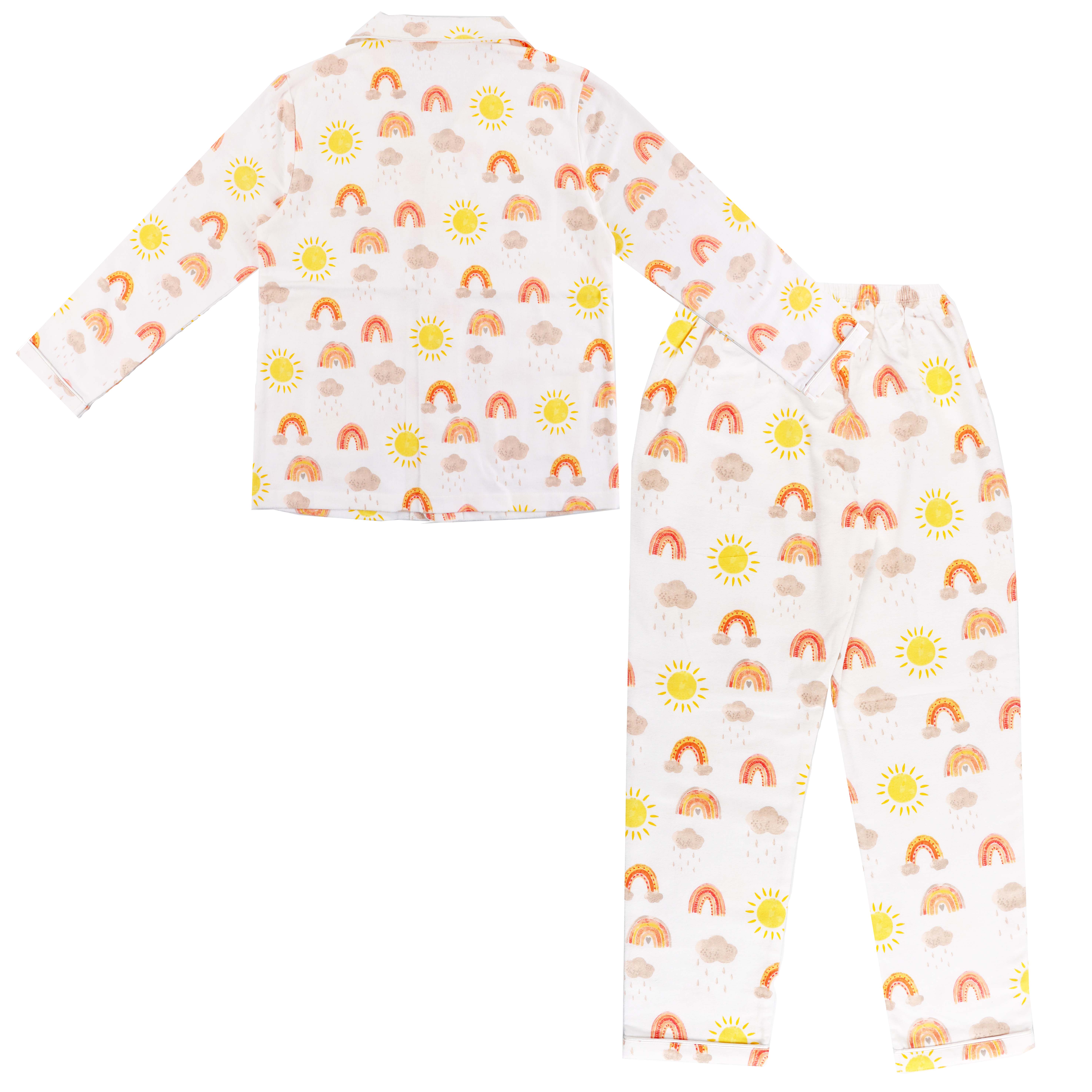 Comfortable ODM 100% Cotton Flannel Long Sleeve Pajamas Casual Sleepwear Elastic Waist Lounge Wear