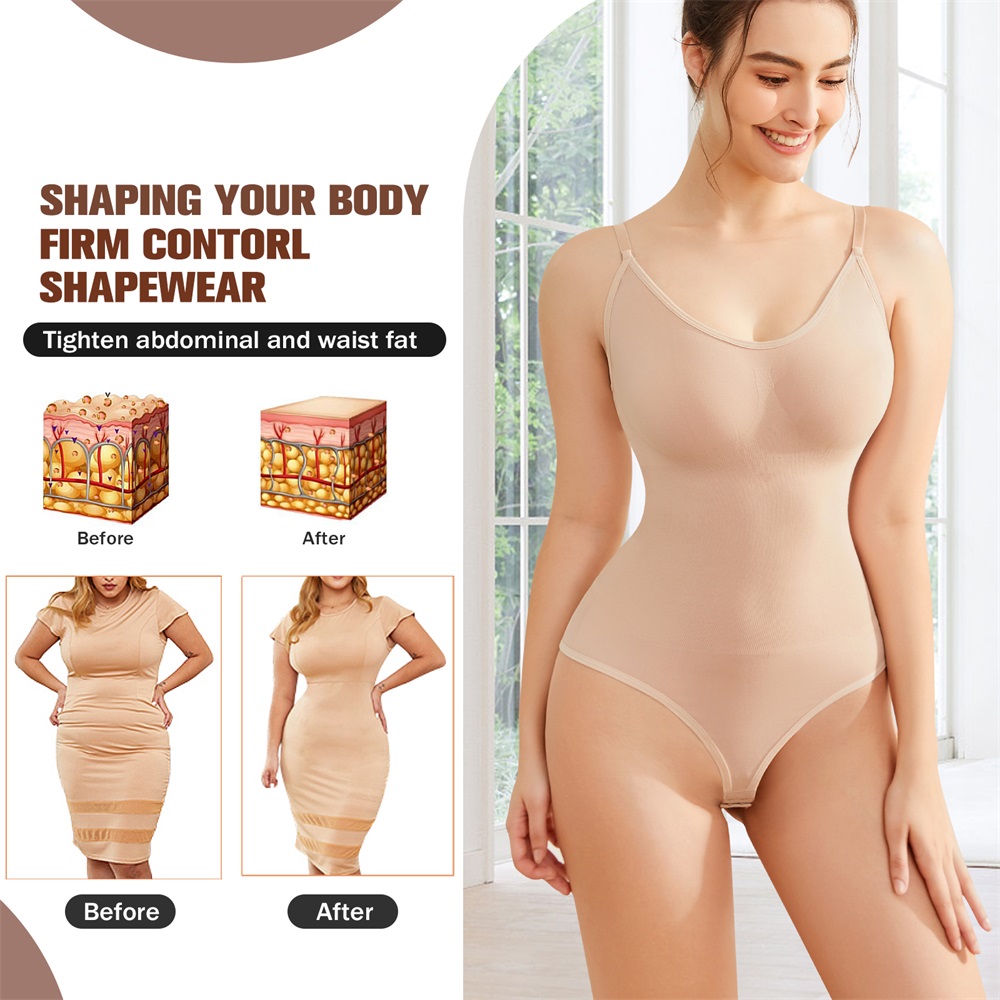 Custom Full Body Shaping Seamless Underwear Women Tummy Control Bodysuit Shaper Thong Panties Waist Trainer Shapewear for Women