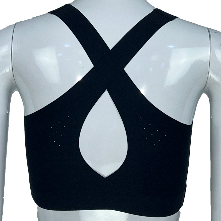Seamless High-Impact Sports Bra with Cross Back &amp; Laser Perforation, Wire-Free Support for Running &amp; Yoga, OEM/ODM Available
