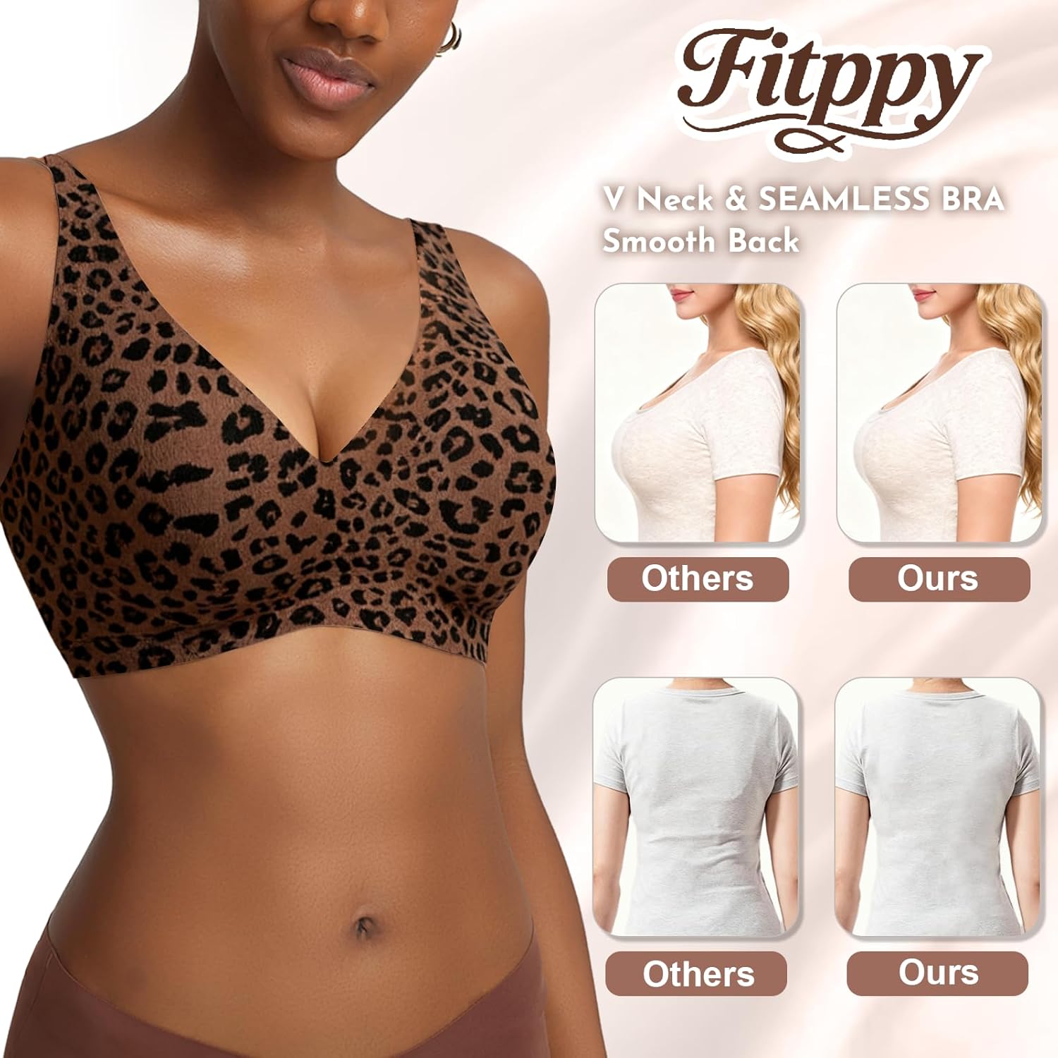 Jelly Wireless Bras For Women No Underwire Deep V Push Up Seamless Bras Comfortable Tshirt Bralettes Everyday Bras