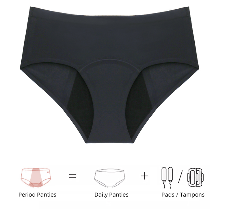 4 Four Layers 55 ml High Quality Wholesale Leak Proof High Waist Seamless Underwear Period Panties for Women