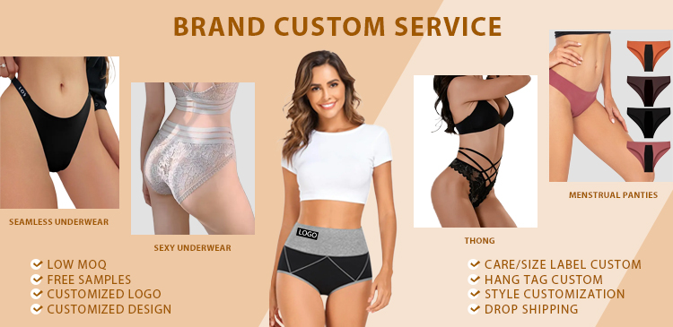 Women's low rise cotton underwear display