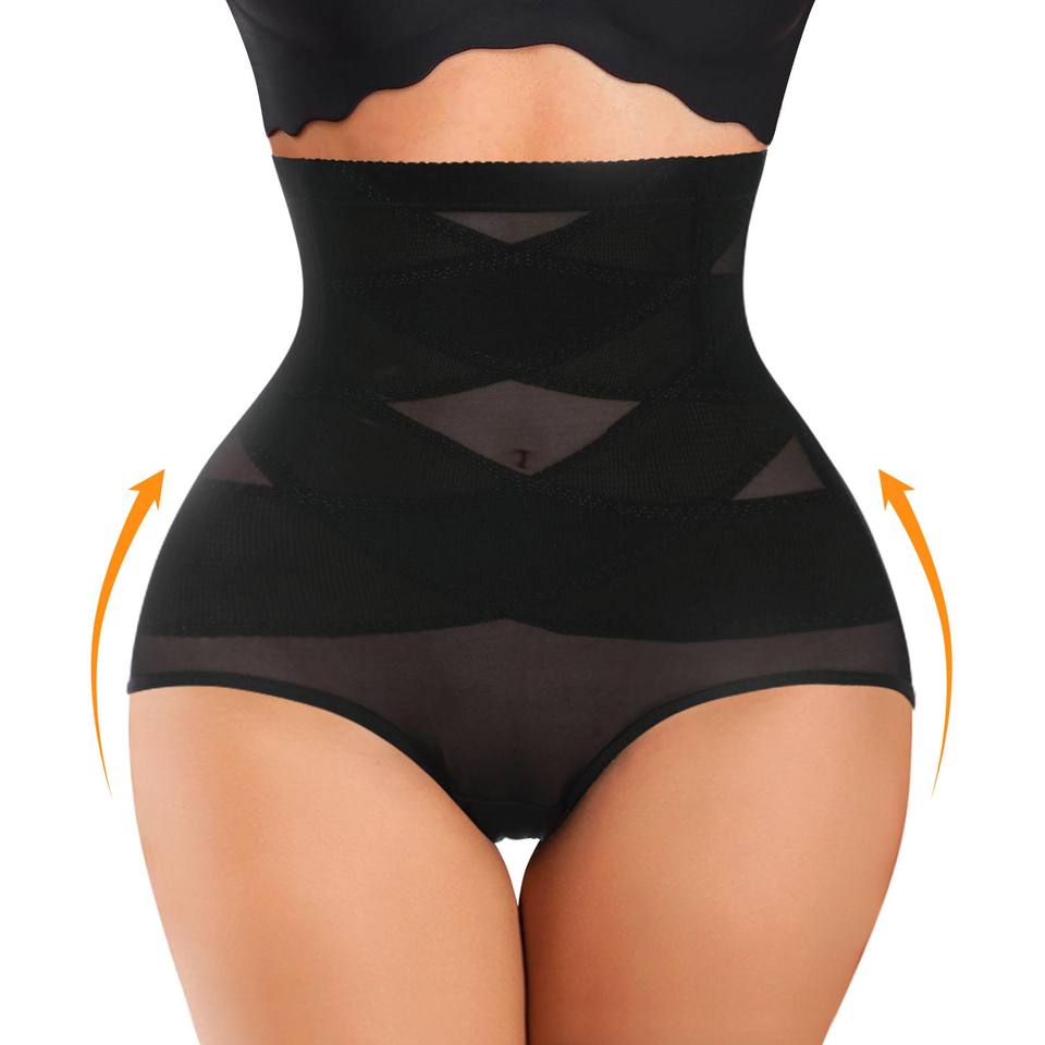 Wholesale Hi Waist Trainer Sweat Shorts Double Tummy Control Panty Butt Lifter Shaper Women Shapewear Shorts