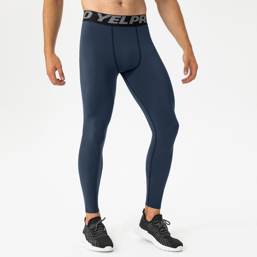 Wholesale Men's Leggings High Quality Elastic Breathable Ankle-Length Fitness Training Pants Warm Comfortable Running Waist
