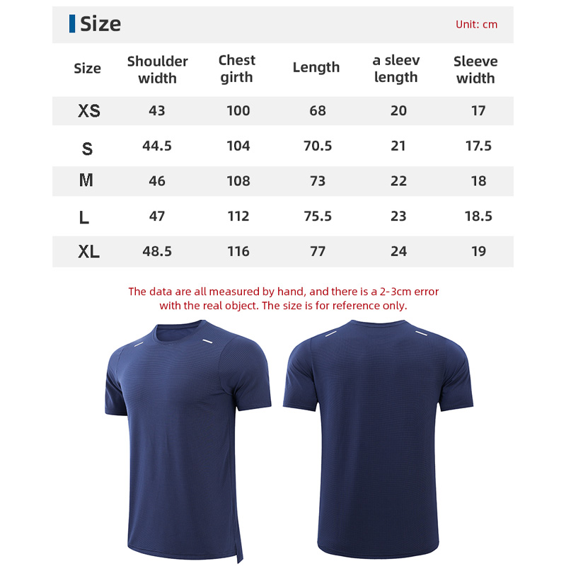 Custom Training Wear Men Running Polyester T Shirt Quick Dry Sweat Athletic Compression Gym Shirt Men Workout Sport T-shirt