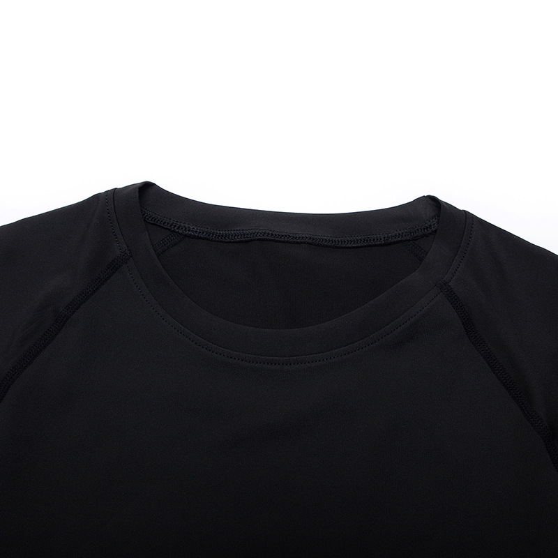 Men Lightweight Durable Soft Smooth Stretchy Form Fitting Bodybuilding Gym Running Training Compression Shirt