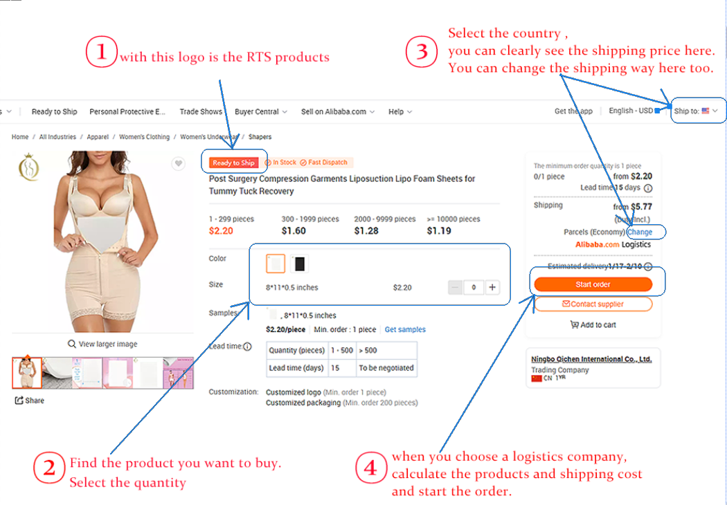 Order process flow