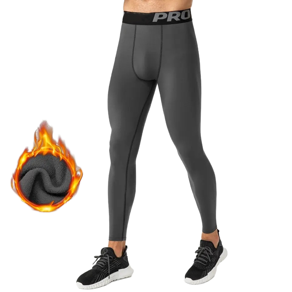 Wholesale Men's Leggings High Quality Elastic Breathable Ankle-Length Fitness Training Pants Warm Comfortable Running Waist
