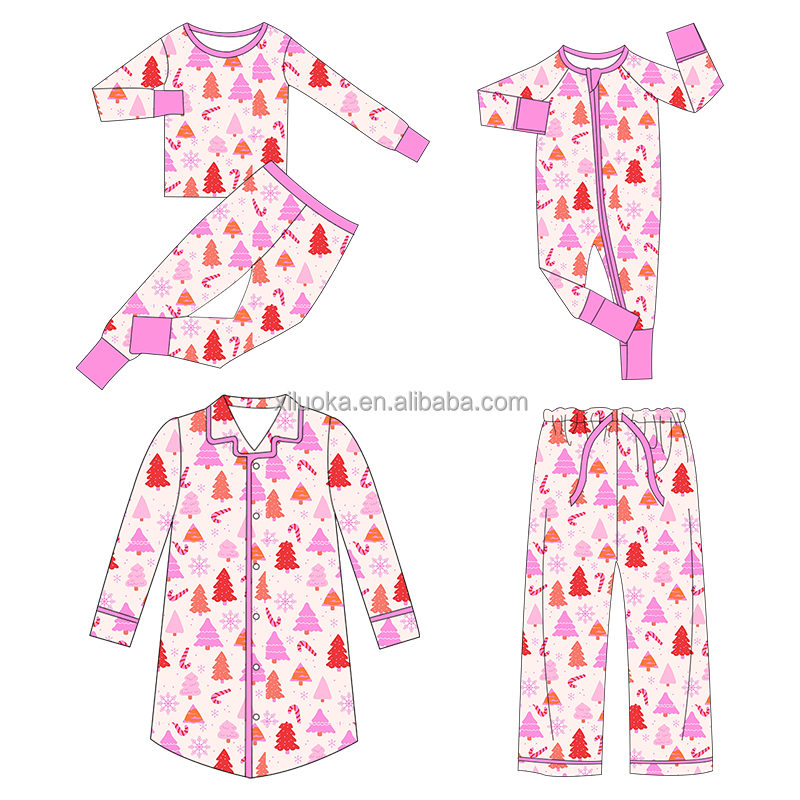 Custom Print Women's Bamboo Clothes Set 95%Bamboo 5%Spandex Long Sleeve Two Pieces Lounge Wear for Adults Joggers Bamboo Clothes