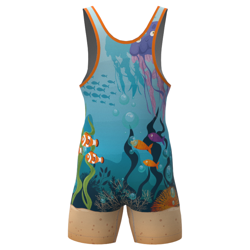 2025 New Design Custom Cartoon Wrestling Singlet Sets Men Women Adults Personalized Athletic Compression Stretch
