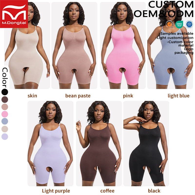 Customized Body-Shaping Open-Crotch Bodysuit Hip-Lifting Tight-Fitting Full-Body Sculpting Powerful Tummy Control Shapewear