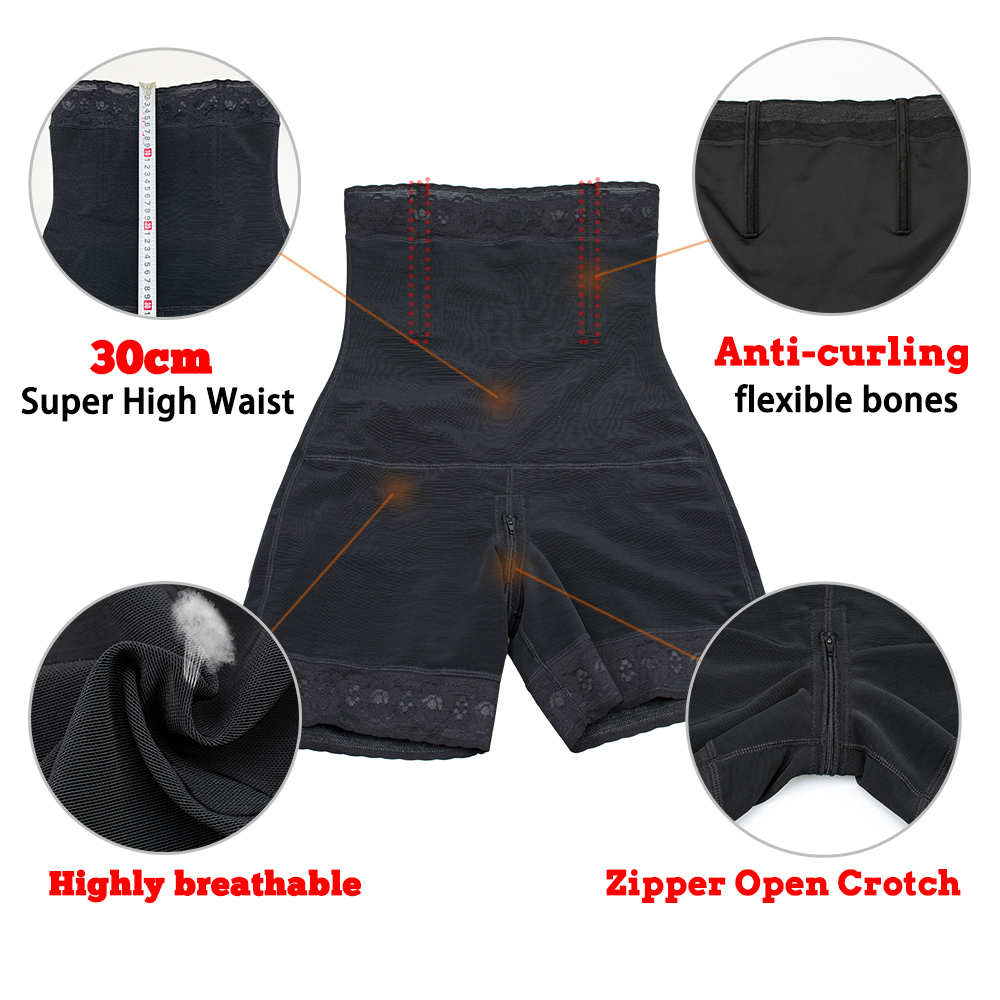 Seamless High Waist Shaper Shorts Firm Compression Body Slimming Shapewear Women Tummy Control Butt Lifter Panties