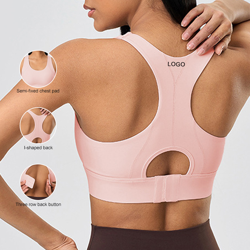 High Impact Sports Bras for Women Full Coverage Compression Support Padded Sports Bra with Adjustable Straps