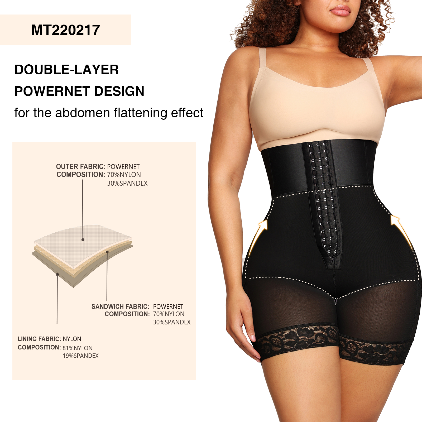 Hexin Wholesale Women Shaper Colombianas Slimming Shapewear Shorts Tummy Control Hip Enhancer Panties Butt Lifter Shaper