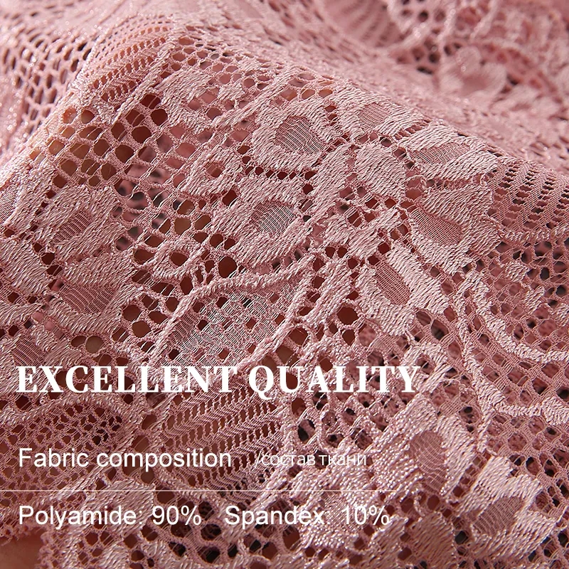 Women's Floral Lace Underwear Panties Plus Size S-4XL Hot Sexy High Rise Knitted Underpants Ladies Fashion Intimates