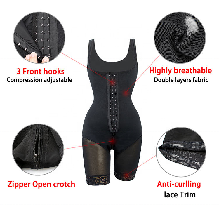 YiQunBest High Waist Comfort Tummy Control Butt Lifting Full Body Shaper Compression Garment Corset Bodysuit Shapewear for Women