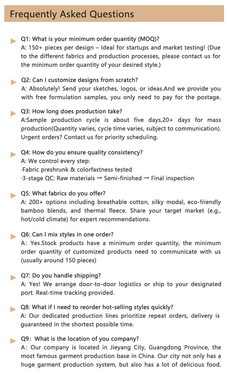 Measurement details for tops