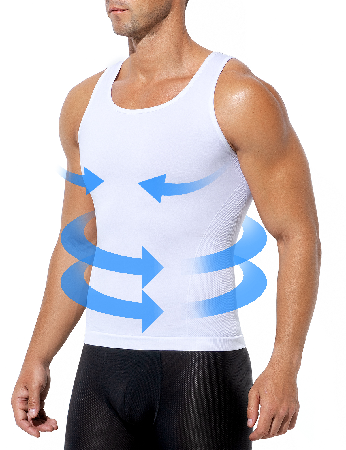 Wholesale Compression Shapewear Bodysuit Men's Tank Top Tummy Control Shapewear Slimming Body Shaper for Man