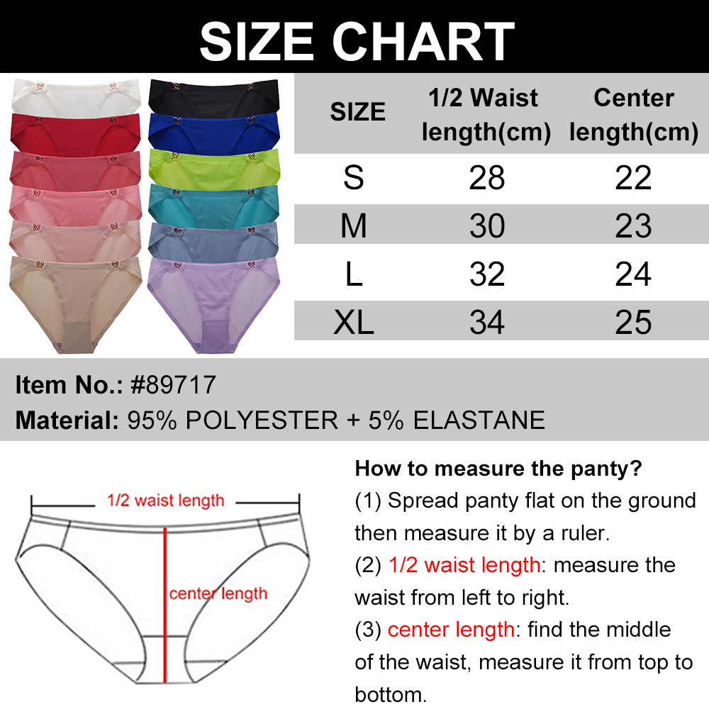 No Show Underwear Mix 12 Colors Size S-XL Sexy Lady Seamless Panties