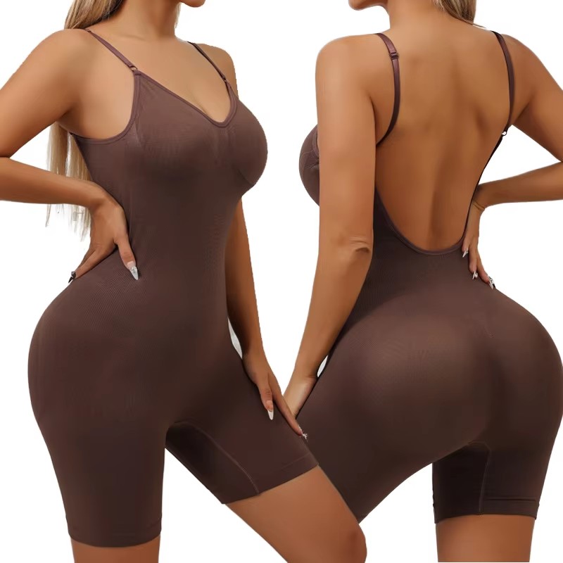 Solid Color Seamless High Elasticity Lady Tight Underwear Comfortable Lift Buttocks Body Shaping Women's Bodysuit