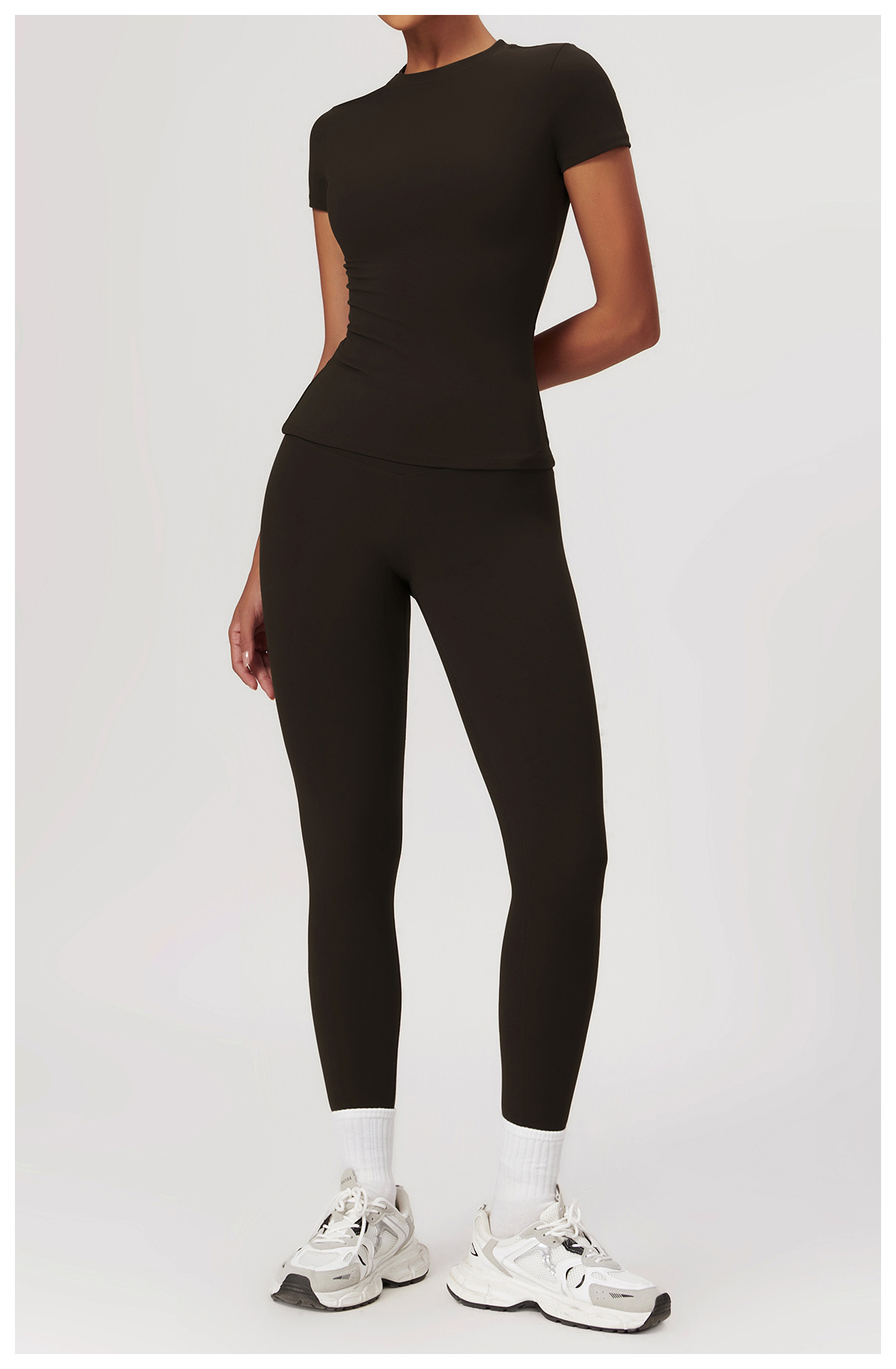 Dropshipping Agent Shopify Yoga Apparel Customized Training Gym Clothes Running Tops Women's Sports Gym Basic T-shirt for Women