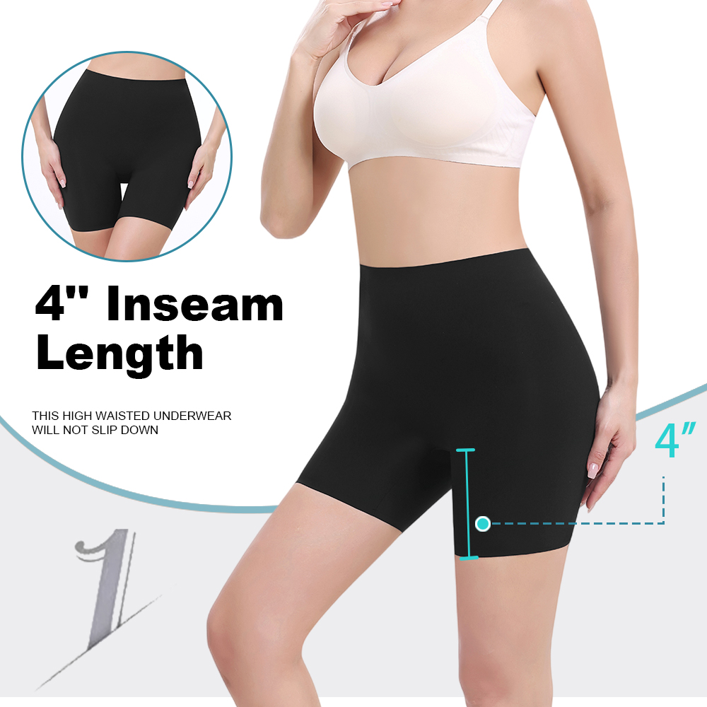 3362 Women's Firm Control Breathable Nylon Micro Invisible Shapewear Mid Waist Double Layer Butt Lifter Shaping Shorts
