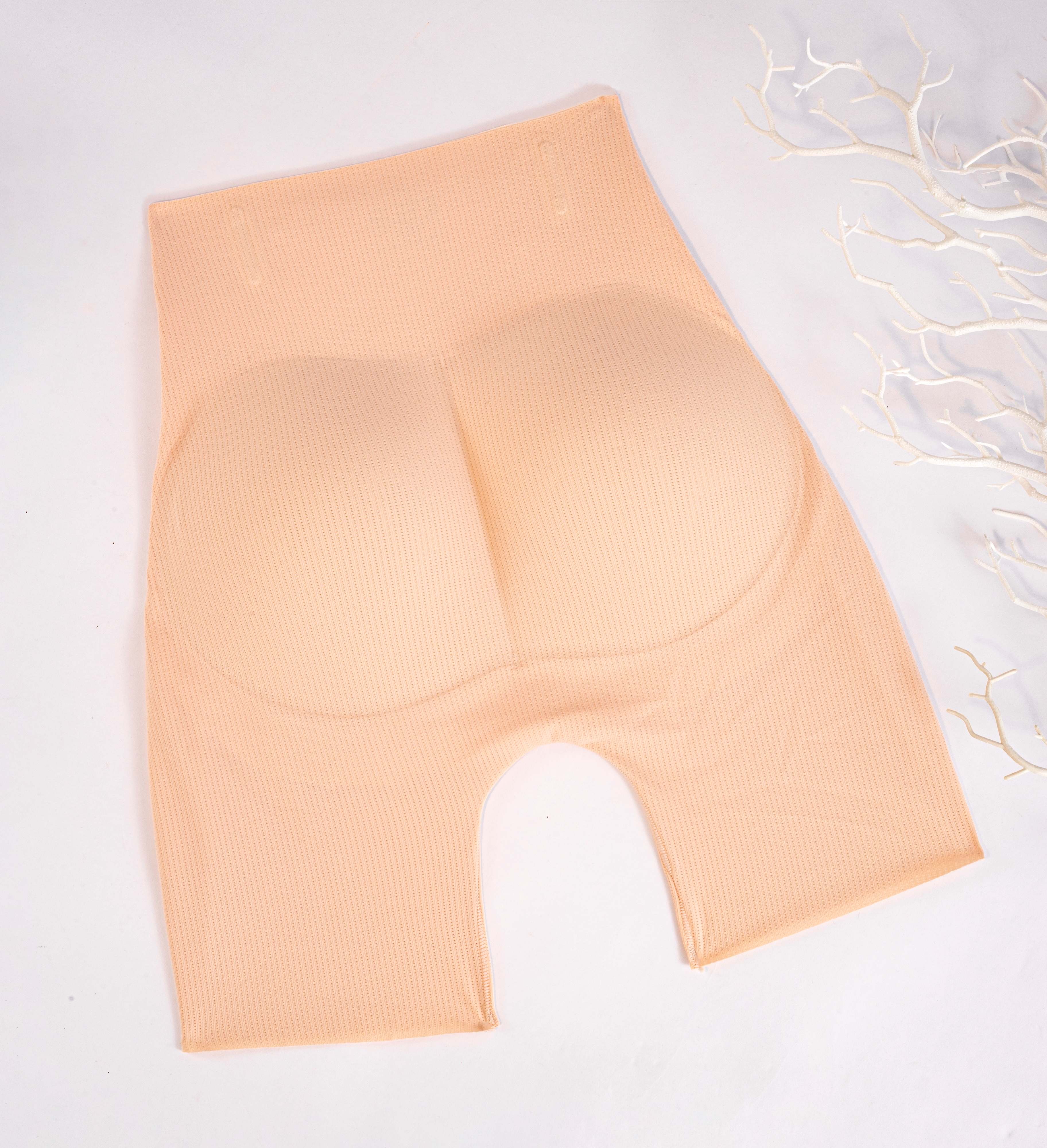 Women's Sexy Knitted Low-Rise Belly Body-Shaping Thongs Peach Hip Artifacts Nylon Solid Beauty Waist Thin Anti-Bacterial Panties