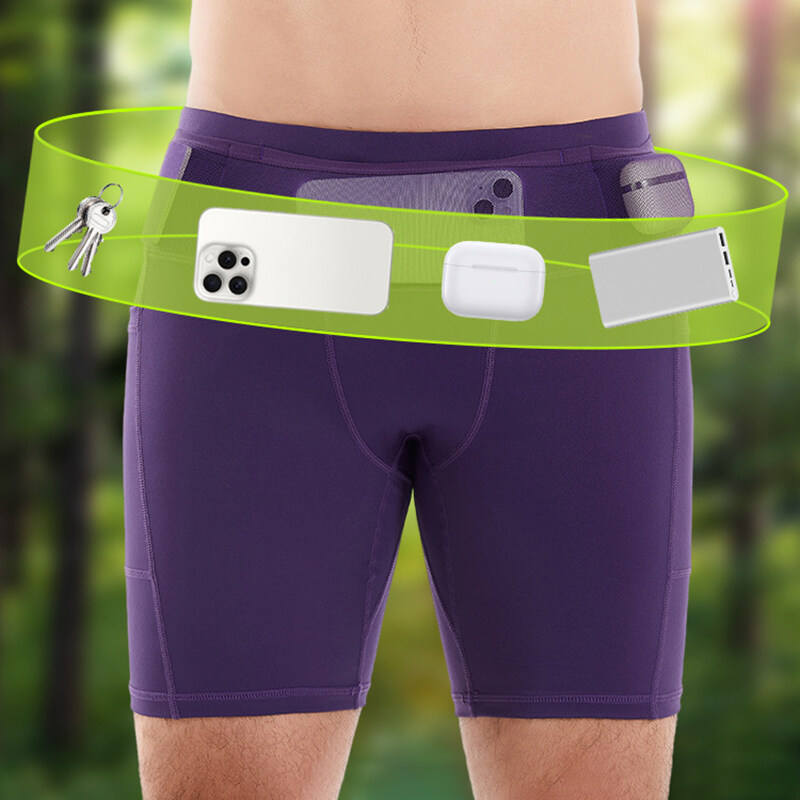 Custom Men's Compression Shorts Quick-Dry Marathon Running Shorts Reflective Womens Training Cycling Fitness Tights Shorts