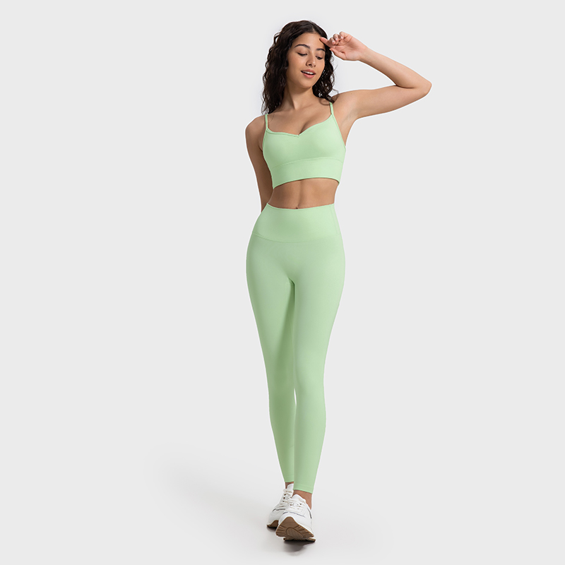 Sports Bra Comfortable Nude Feel Moisture Wicking Sexy Sling Beauty Back for Active Sports Yoga Wear Daw053