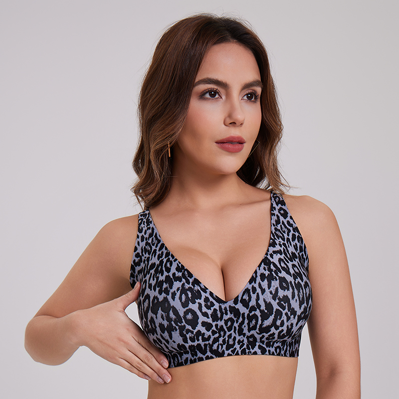 Jelly Wireless Bras for Women No Underwire Deep V Push up Seamless Bras Comfortable Tshirt Bralettes Everyday Bras
