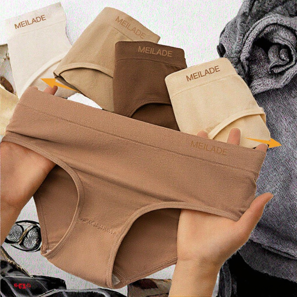 New Style Cotton Solid Color Slim Women's Panties Comfortable Breathable Tummy Control Women's Underwear for Every Body Shape