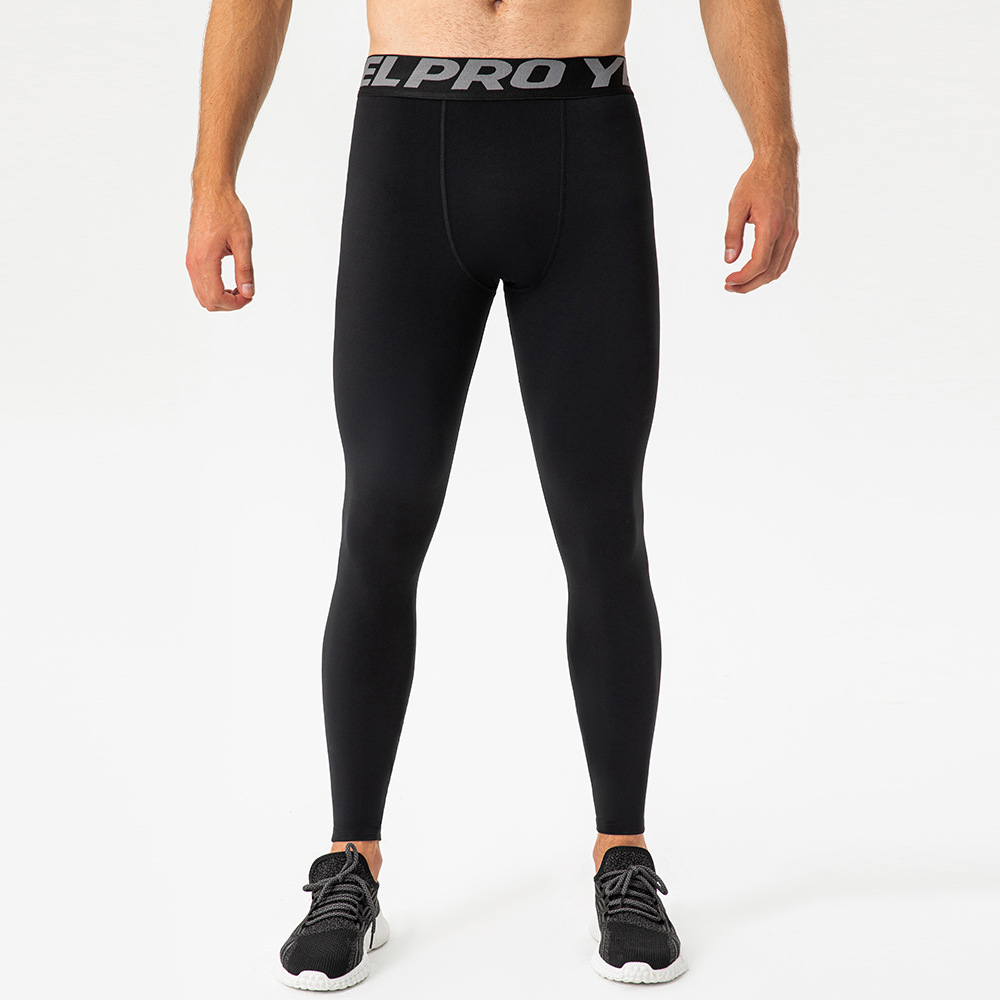 Wholesale Men's Leggings High Quality Elastic Breathable Ankle-Length Fitness Training Pants Warm Comfortable Running Waist