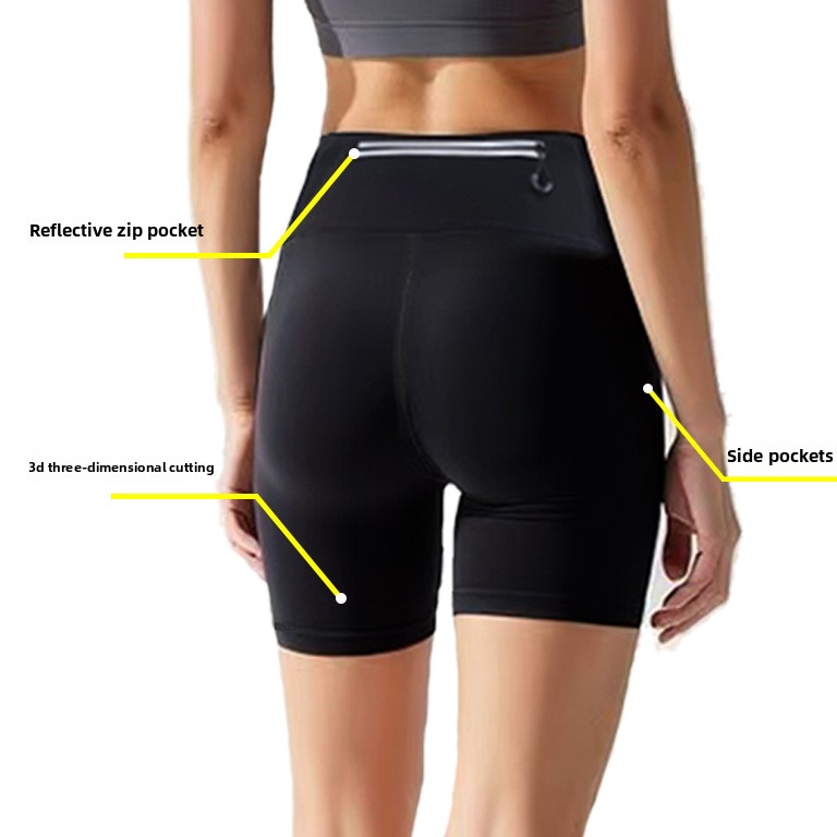 Custom Men's Compression Shorts Quick-Dry Marathon Running Shorts Reflective Womens Training Cycling Fitness Tights Shorts
