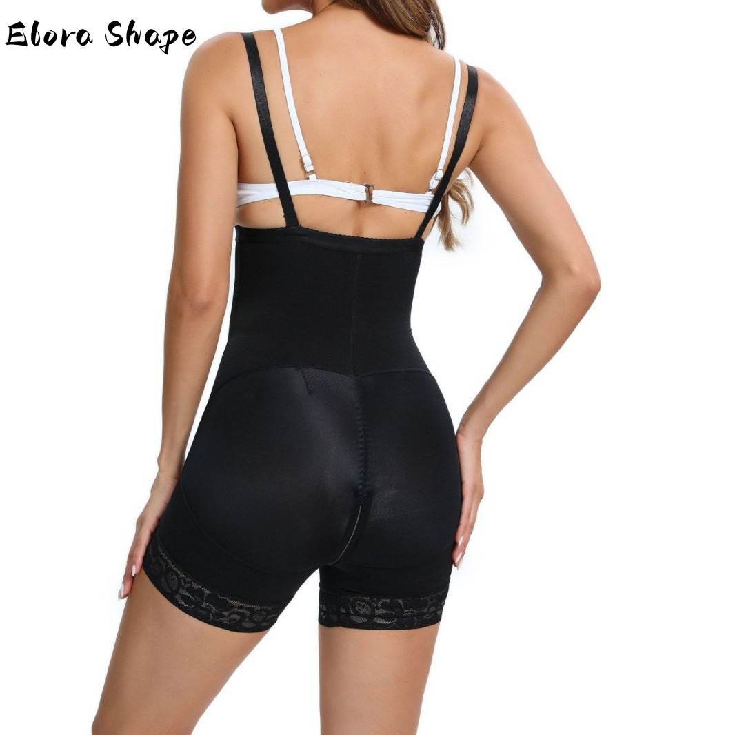 High Waist Body Shaper for Women Tummy Control Butt Lifter Shapewear Shorts with Zipper Adjustable Straps